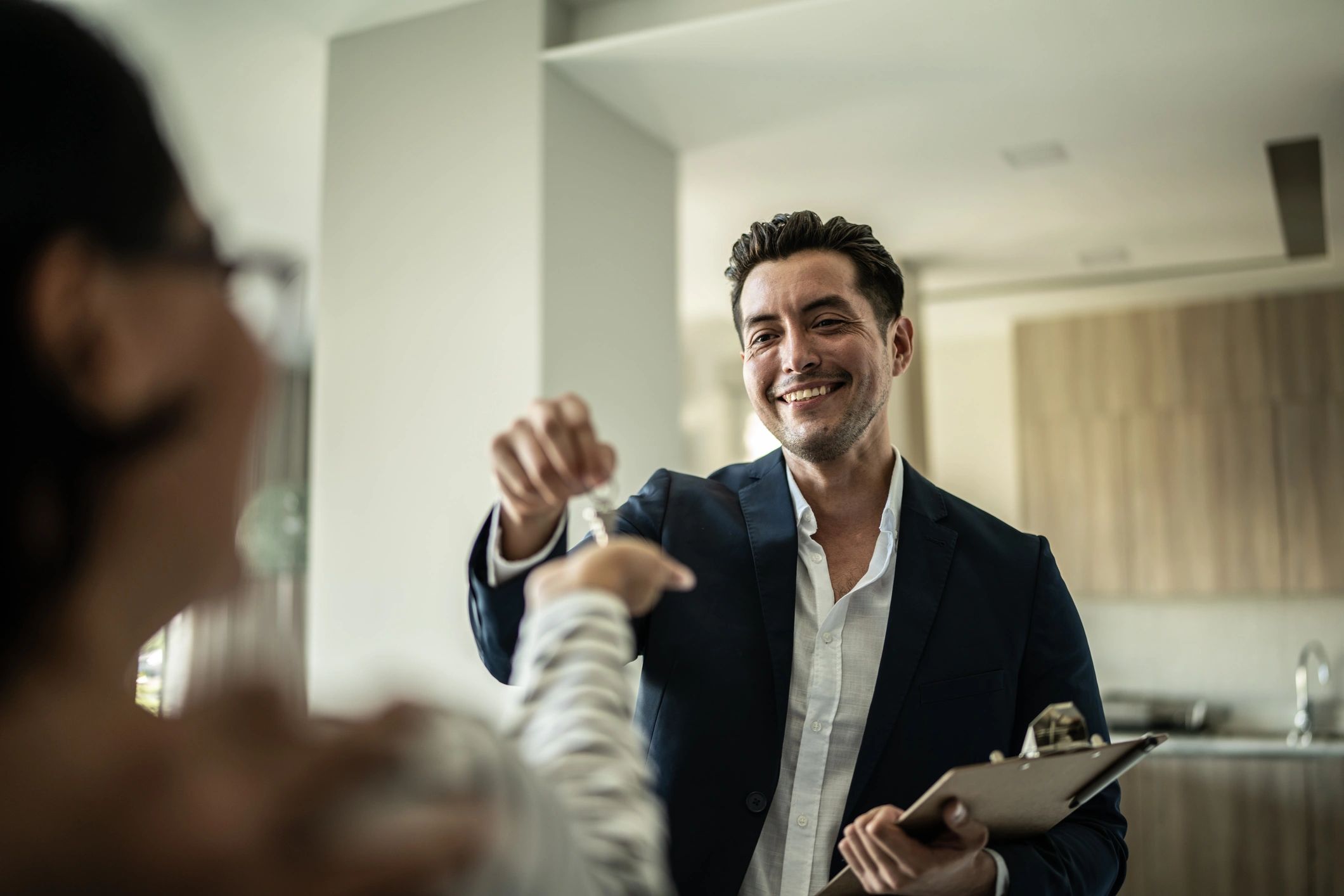 Homebuyer meeting with an advisor to review loan options